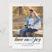 ラブ&ジョイタイポグラフィモンタージュスクエア写真 シーズンカード (正面)