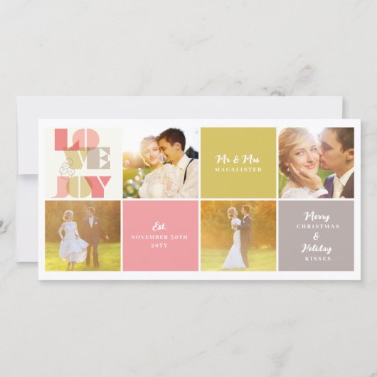 ラブ&ジョイデルの初めてのクリスマスフォトコラージュカード シーズンカード (正面)