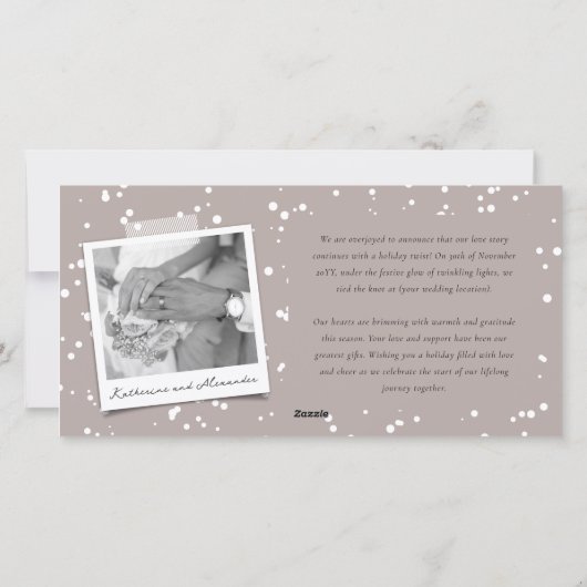 ラブ&ジョイデルの初めてのクリスマスフォトコラージュカード シーズンカード (裏面)