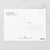 ラブ&ジョイ |クリスマスタイポグラフィ写真はがき ポストカード (裏面)