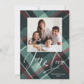 ラブ＆ジョイ フォト ホリデー バーガンディ シーズンカード (正面)