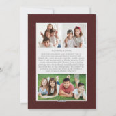 ラブ＆ジョイ フォト ホリデー バーガンディ シーズンカード (裏面)