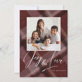 ラブ＆ジョイ フォト ホリデー バーガンディ シーズンカード