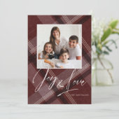 ラブ&ジョイ フォト ホリデー バーガンディ シーズンカード (スタンド正面)