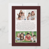 ラブ&ジョイ フォト ホリデー バーガンディ シーズンカード (裏面)