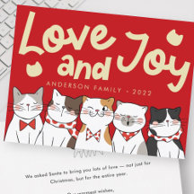 ラブ＆ジョイ モダン ファニー キュート キャッツ カロリング