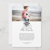 ラブ&ジョイ モダン ミニマル QR コード ビデオ メッセージ シーズンカード (裏面)