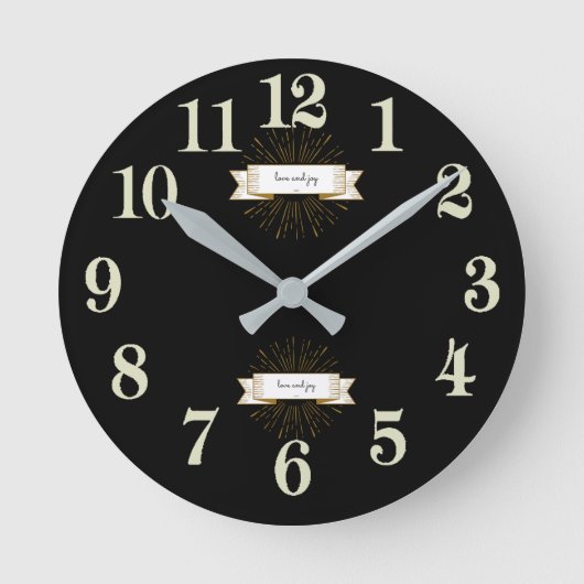 ラブ&ジョイ ラウンド壁時計 (正面)
