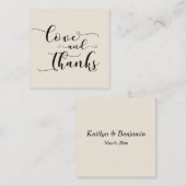 ラブ&スクリ感謝していエレガントプトクリーム結婚式の引き出物 エンクロージャーカード (正面/裏面)
