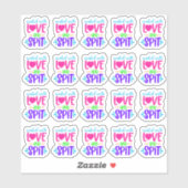 ラブ&スピットで封印-ビニールシール シール (シート)