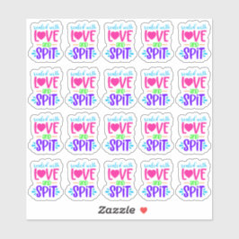 ラブ&スピットで封印-ビニールシール シール