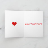 ラブ＆スワール ボーダー グリーティング カード (内部)