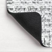 ラブ タイポグラフィ テキスト バレンタイン マウス パッド マウスパッド (コーナー)