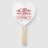 ラブ タイポグラフィ ハンド ファン (正面)