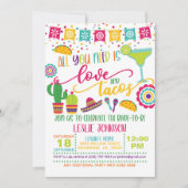 ラブ＆タコスだけで十分な結婚式招待状 - 花嫁の晴れ姿を祝おう！ 招待状 (正面)