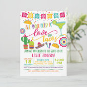 ラブ＆タコスだけで十分な結婚式招待状 - 花嫁の晴れ姿を祝おう！ 招待状 (スタンド正面)