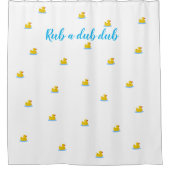 ラブ – ダブ – ダブダックシャワーカーテン シャワーカーテン (正面)