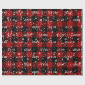 ラブ テキスト入りのチェック柄   包装紙 (フラット)