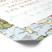 ラブ トラベルズ ザ ワールド フラワーマップ サイン (角)