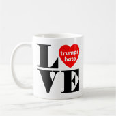 ラブ・トランプ・ヘイト コーヒーマグカップ (左)