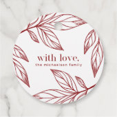 ラブ＆ネーム ホリデー レッド 冬の植物コレクション フェイバータグ (裏面)