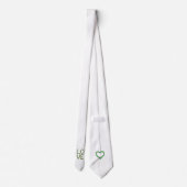 ラブ&ハートエメラルドグリーン ネクタイ (裏面)