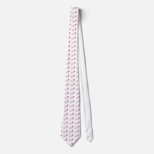 ラブ&ハートデザインタイバイレスリーハーロー ネクタイ (正面)