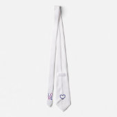 ラブ&ハートパープルブルー ネクタイ (裏面)