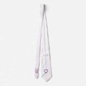 ラブ&ハートパープル ネクタイ (裏面)