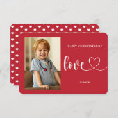 ラブ&ハート教室フォトバレンタインカード サンキューカード (正面/裏面)