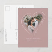 ラブ·ハート·エレガントミニマル写真を保存 案内ポストカード (正面/裏面)
