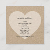 ラブ·ハート·クラ素朴フト·ソーシャル·メディアで作られる スクエア名刺 (裏面)