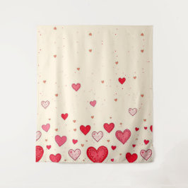 ラブ, ハート, バレンタイン, ウェディング - タペストリー