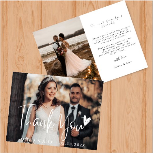 ラブ ハート 感謝カード 招待状