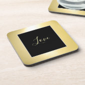 「ラブ」ハード プラスチック コースター (左側)