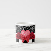 ラブ&バラBlackboardスタイルエスプレッソカップ エスプレッソカップ (正面)