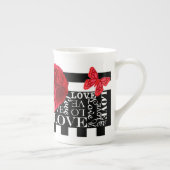 ラブ&バラBlackboardスタイル ボーンチャイナマグカップ (右)