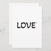 ラブ - バレンタイン タイポグラフィ カード (正面/裏面)