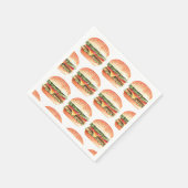 ラブ+バーガーズピクニックBBQカップルブライダルシャワー スタンダードカクテルナプキン (角)