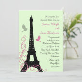 『ラブ·バード·リハーサル·ディナー』(緑) 招待状 (スタンド正面)