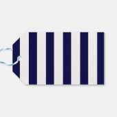 ラブ&バ感謝していイ – ネイビー青結婚式の引き出物ラベル ギフトタグ (裏面横)