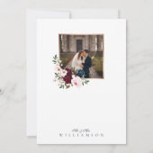 ラブ&バ感謝していルグンディ海軍花模様3枚 サンキューカード (裏面)