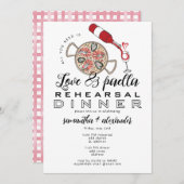 ラブ&パエラ結婚のリハーサルディナーパーティー 招待状 (正面/裏面)