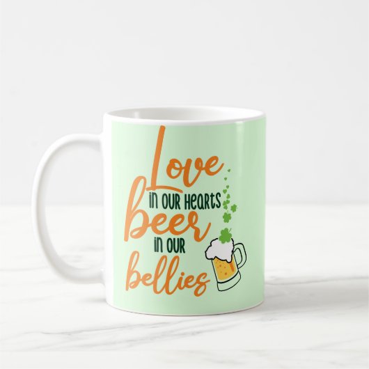 ラブ&ビール St. Patrick’s Day Fun-61146 パーカー コーヒーマグカップ (左)