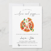 ラブ＆ピザエンゲージメントパーティー 招待状 (正面)