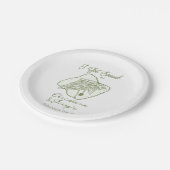 ラブ＆ピザ | カジュアルなリハーサルディナー ペーパープレート (アングル)