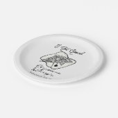 ラブ＆ピザ | カジュアルなリハーサルディナー ペーパープレート (アングル)