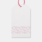 ラブ ピンク ウォーターカラー ドット バレンタイン ウェディング ベイビー ギフトタグ (裏面)