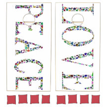 ラブ&ピースジェムストーンレタリングデザイン