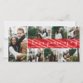 ラブ ピース ジョイ シンプル おしゃれ スクリプト モダン 7 フォト シーズンカード (正面)